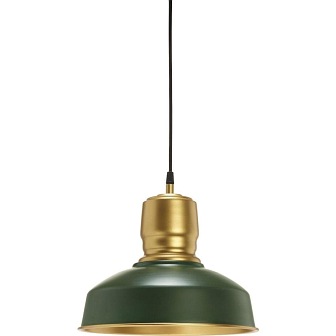 Lampa Paddington 31cm zielony/mosiądz mat vintage